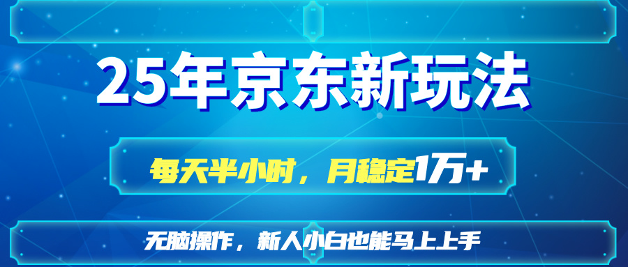 (14309期)25京东新玩法,每天半小时,月稳定1W+-细水创业邦