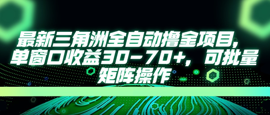 (14191期)最新三角洲全自动撸金项目,单窗口收益30-70+,可批量矩阵操作-细水创业邦