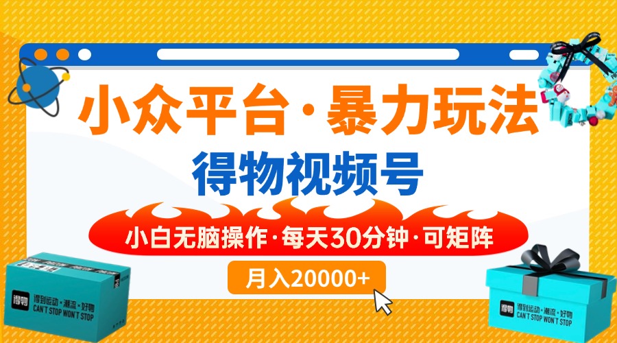(14194期)小众平台暴力玩法,一键搬运爆款视频,可矩阵小白无脑操作,每天30分钟...-细水创业邦