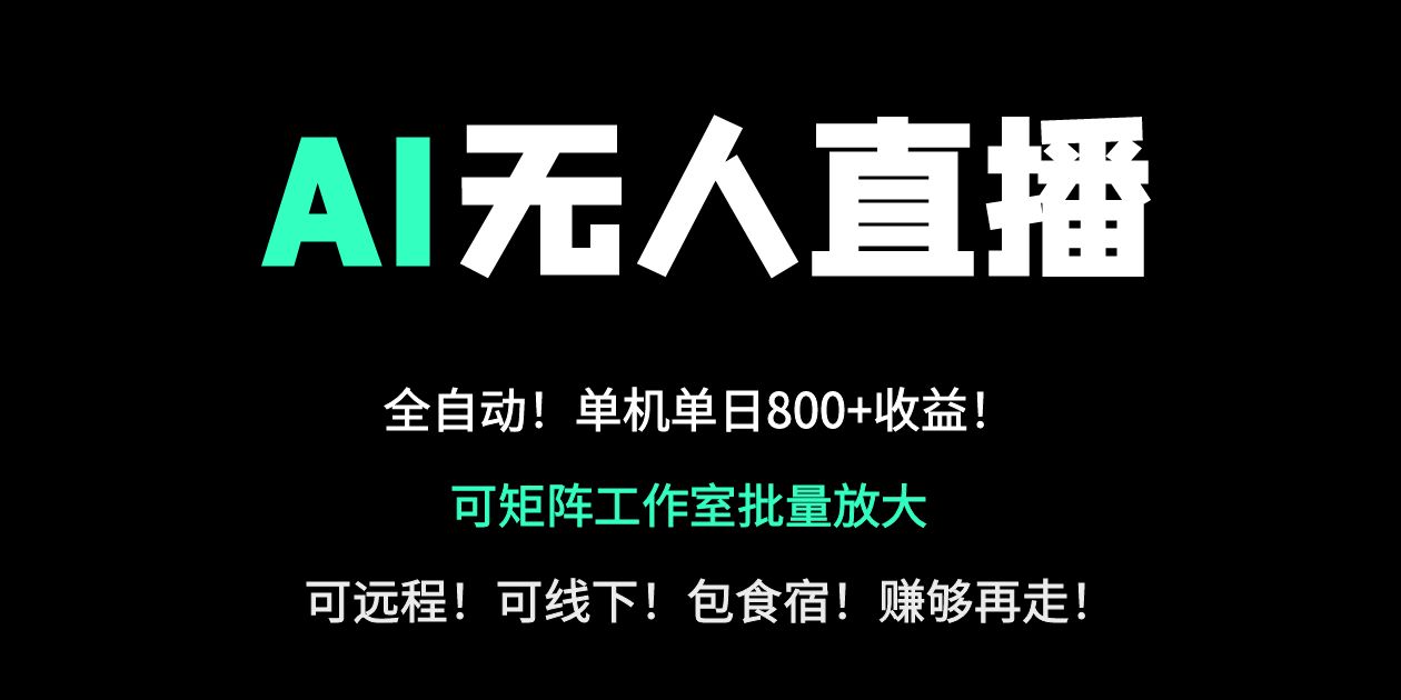 (14179期)24小时自动带货!AI无人直播副业日赚800+,轻资产创业首选-细水创业邦