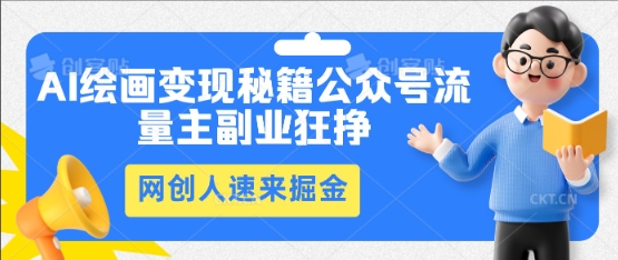 AI绘画变现秘籍:公众号流量主副业狂挣,网创人速来掘金-细水创业邦