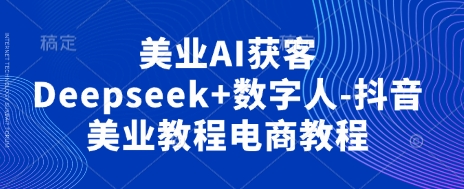 美业AI获客Deepseek+数字人-抖音美业教程电商教程-细水创业邦