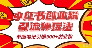 25年最新实测小红书爆文日引500+创业粉-细水创业邦