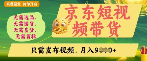 京东短视频带货,开启零门槛躺Z新时代【揭秘】-细水创业邦