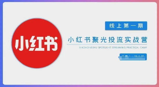 小红书聚光陪跑第一期，教你从0到1玩转小红书聚光投流，搭建小红书付费投流团队，更快的见到效果-细水创业邦