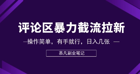 评论区暴力截流拉新：捡钱项目，操作简单，有手就行，日入几张-细水创业邦