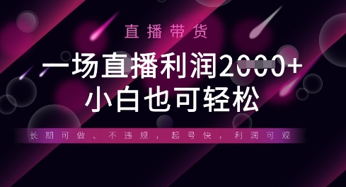 半无人直播带货，一场利润数张，适合所有平台玩法，小白也可轻松-细水创业邦