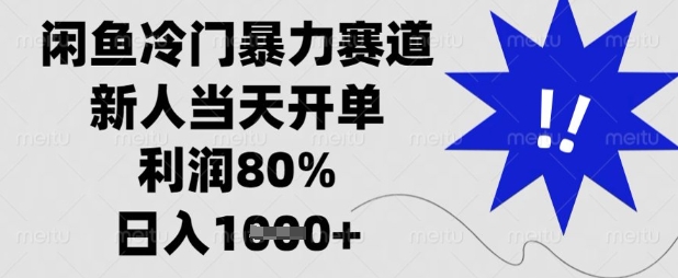 闲鱼冷门暴力赛道,新人当天开单,利润80%,日入数张【揭秘】-细水创业邦